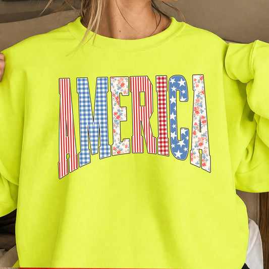 America Cottage Core Crewneck Sweatshirt