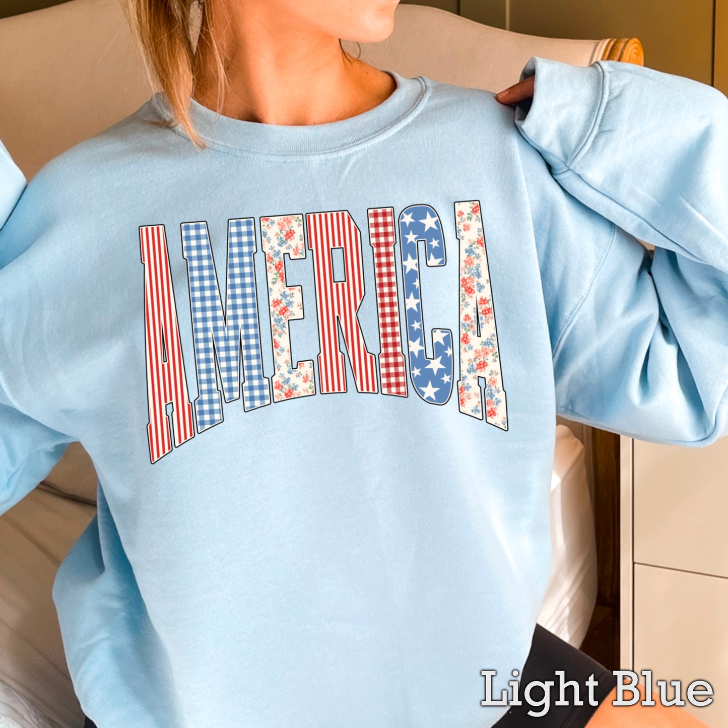 America Cottage Core Crewneck Sweatshirt