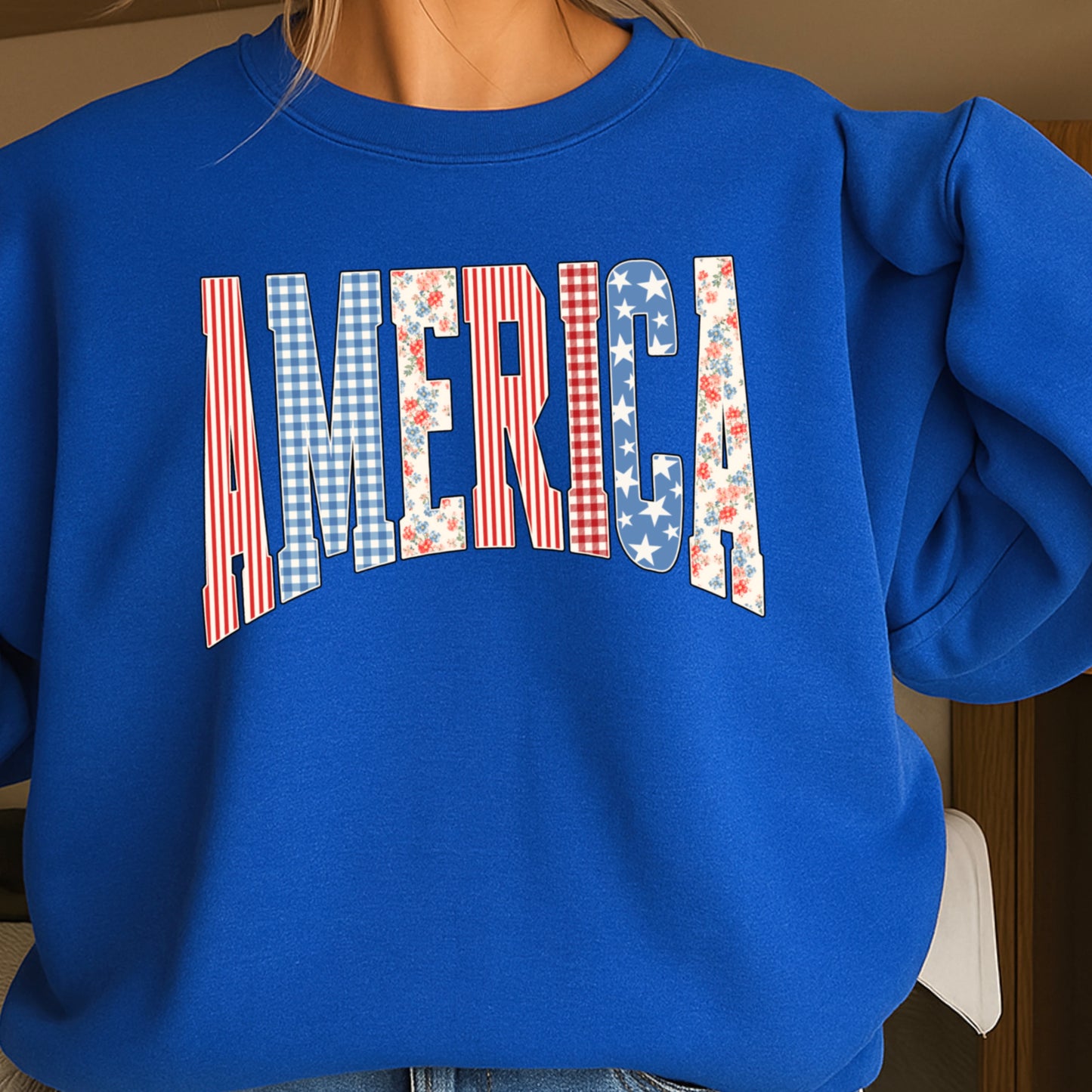 America Cottage Core Crewneck Sweatshirt