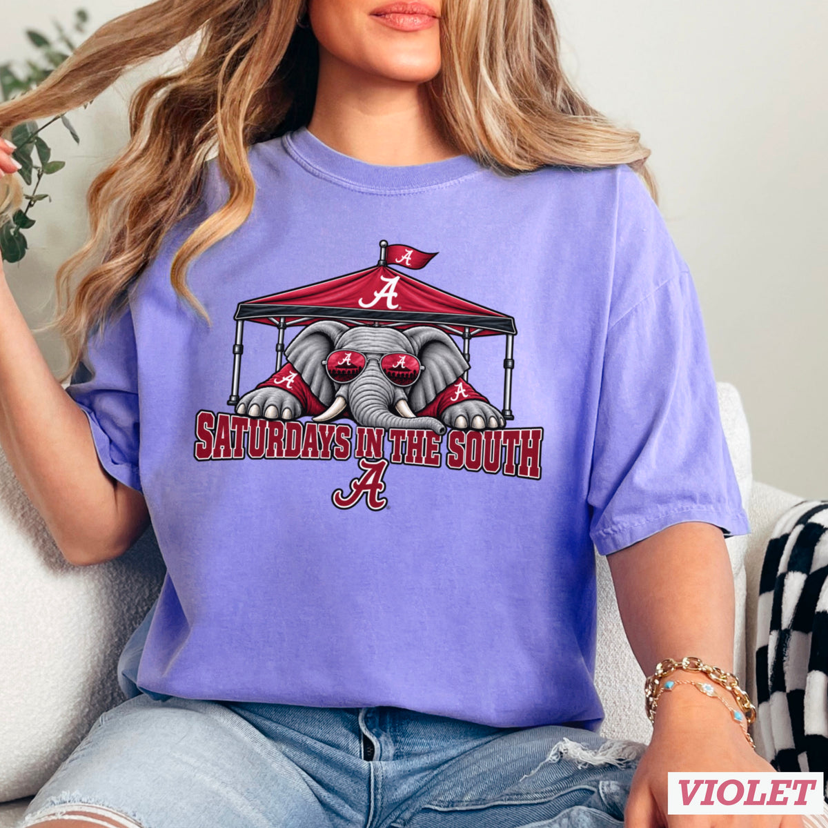 Saturdays In The South Comfort Color Graphic Tee