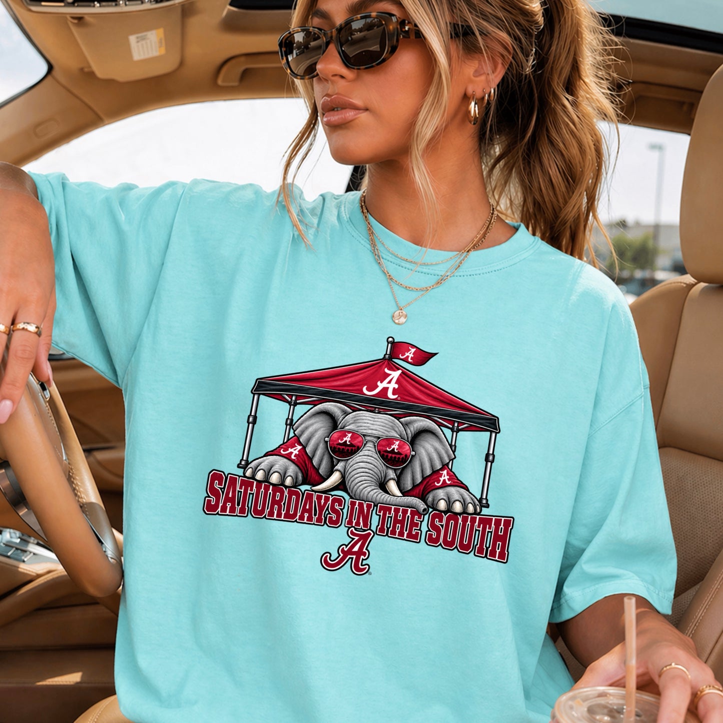 Saturdays In The South Comfort Color Graphic Tee