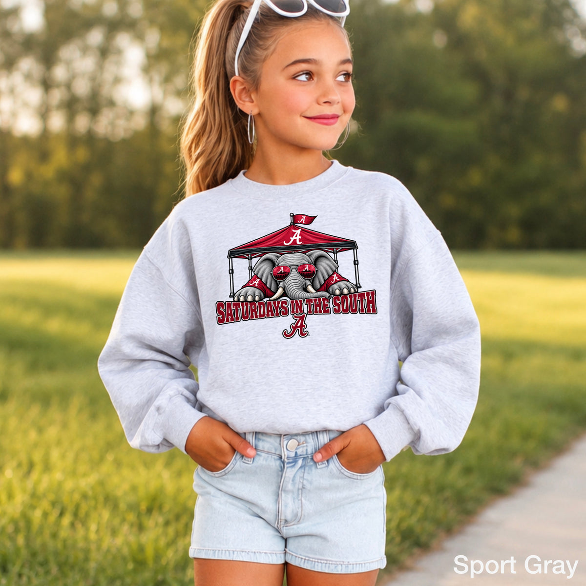 Saturdays In The South Youth Crewneck Sweatshirt