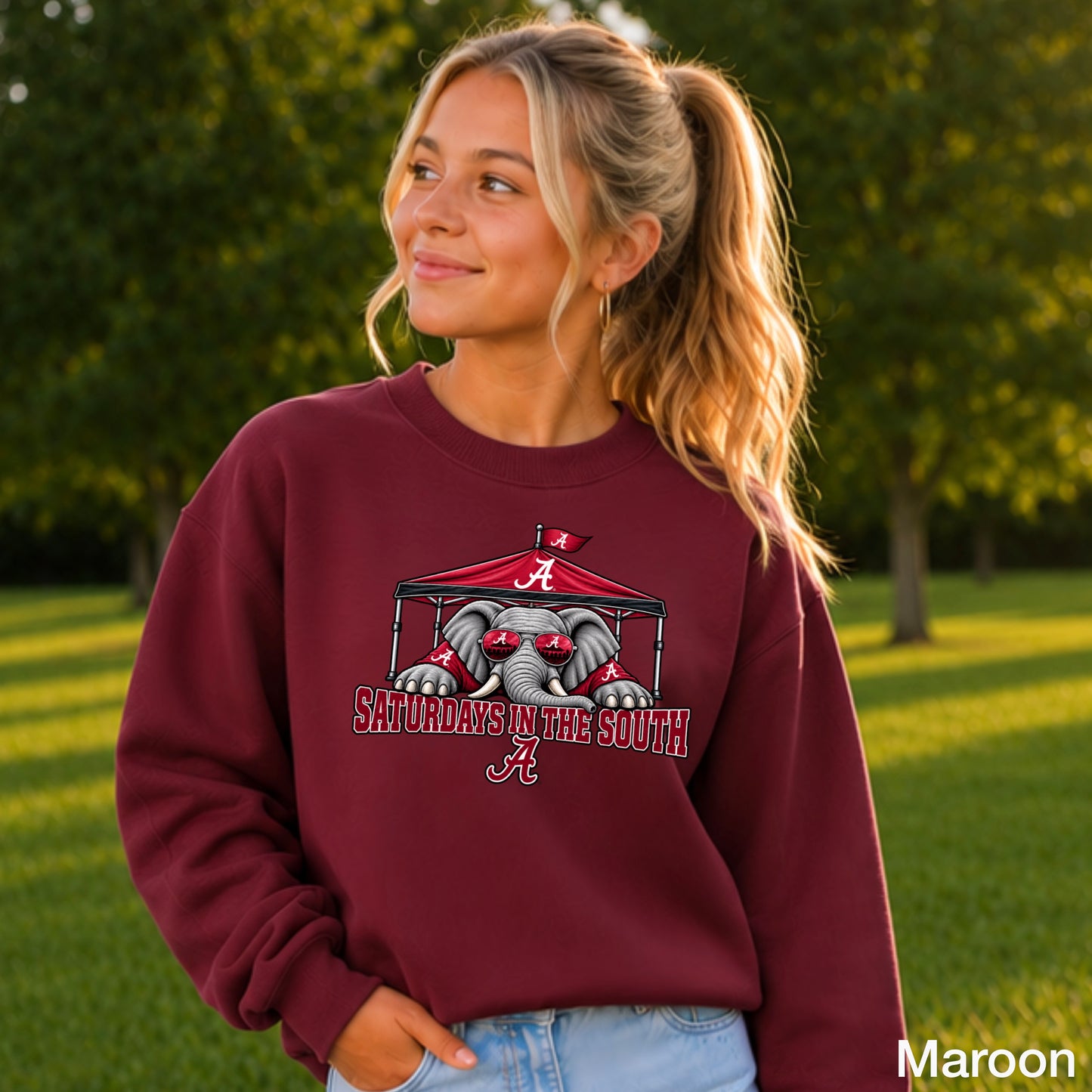 Saturdays In The South Youth Crewneck Sweatshirt
