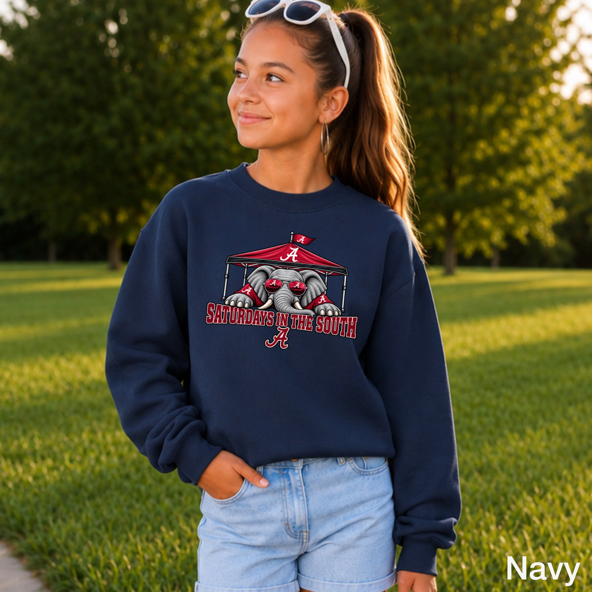 Saturdays In The South Youth Crewneck Sweatshirt