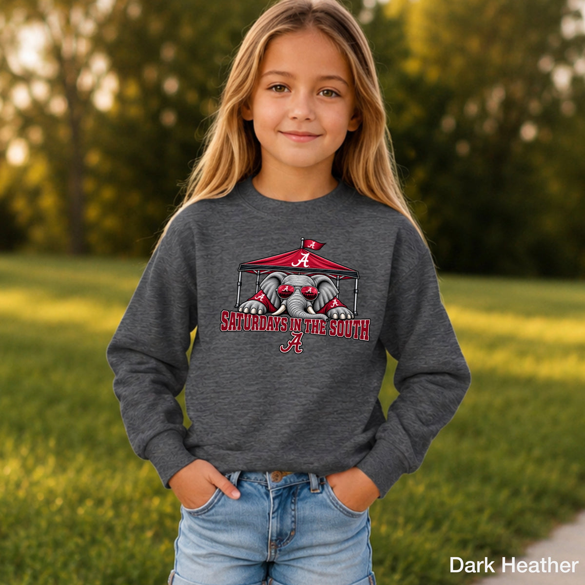 Saturdays In The South Youth Crewneck Sweatshirt