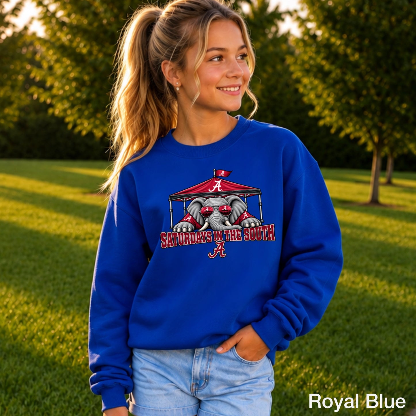 Saturdays In The South Youth Crewneck Sweatshirt