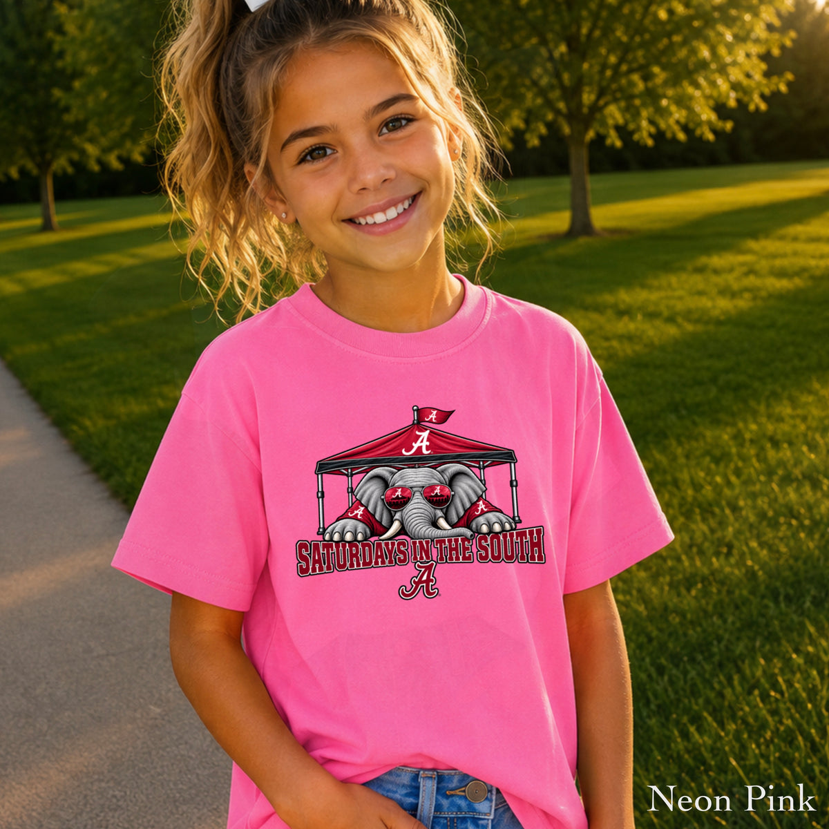 Saturdays In The South Youth Comfort Color T-Shirt