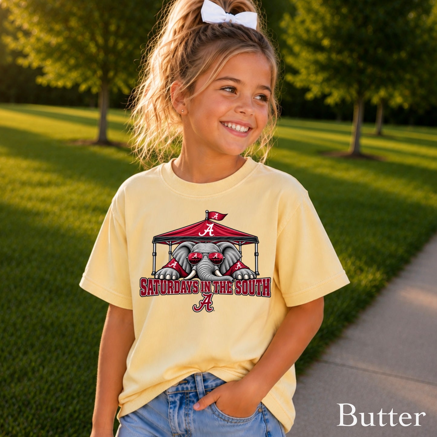 Saturdays In The South Youth Comfort Color T-Shirt