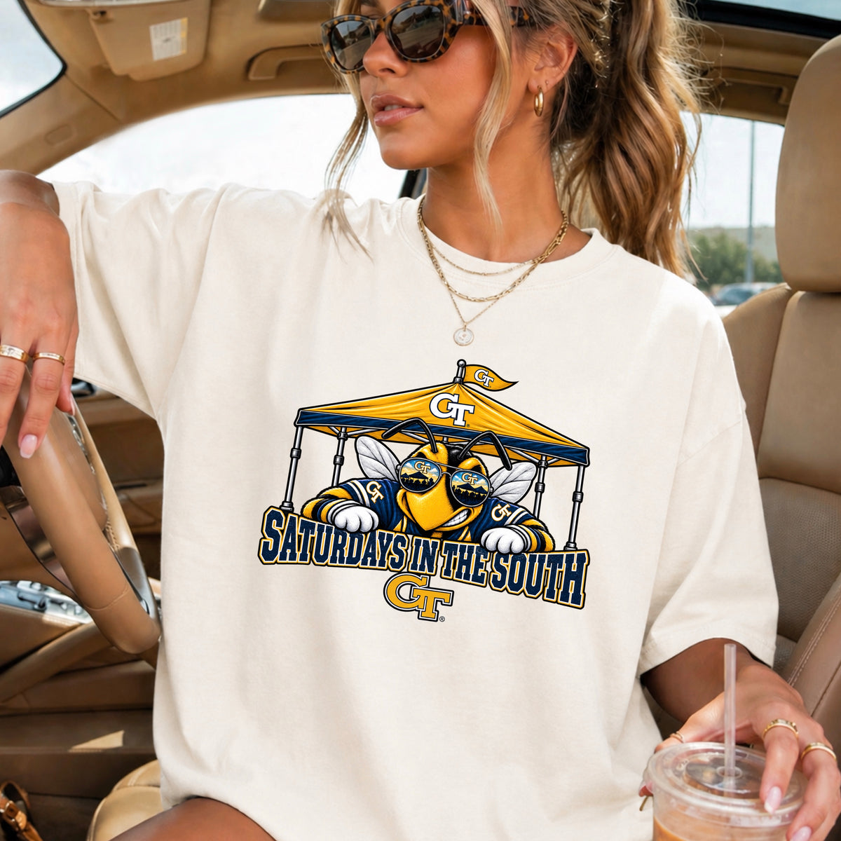 Saturdays In The South Comfort Color Graphic Tee