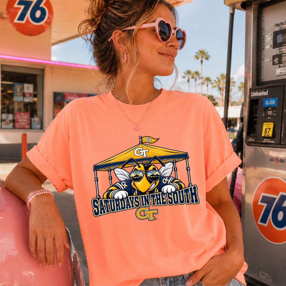 Saturdays In The South Comfort Color Graphic Tee