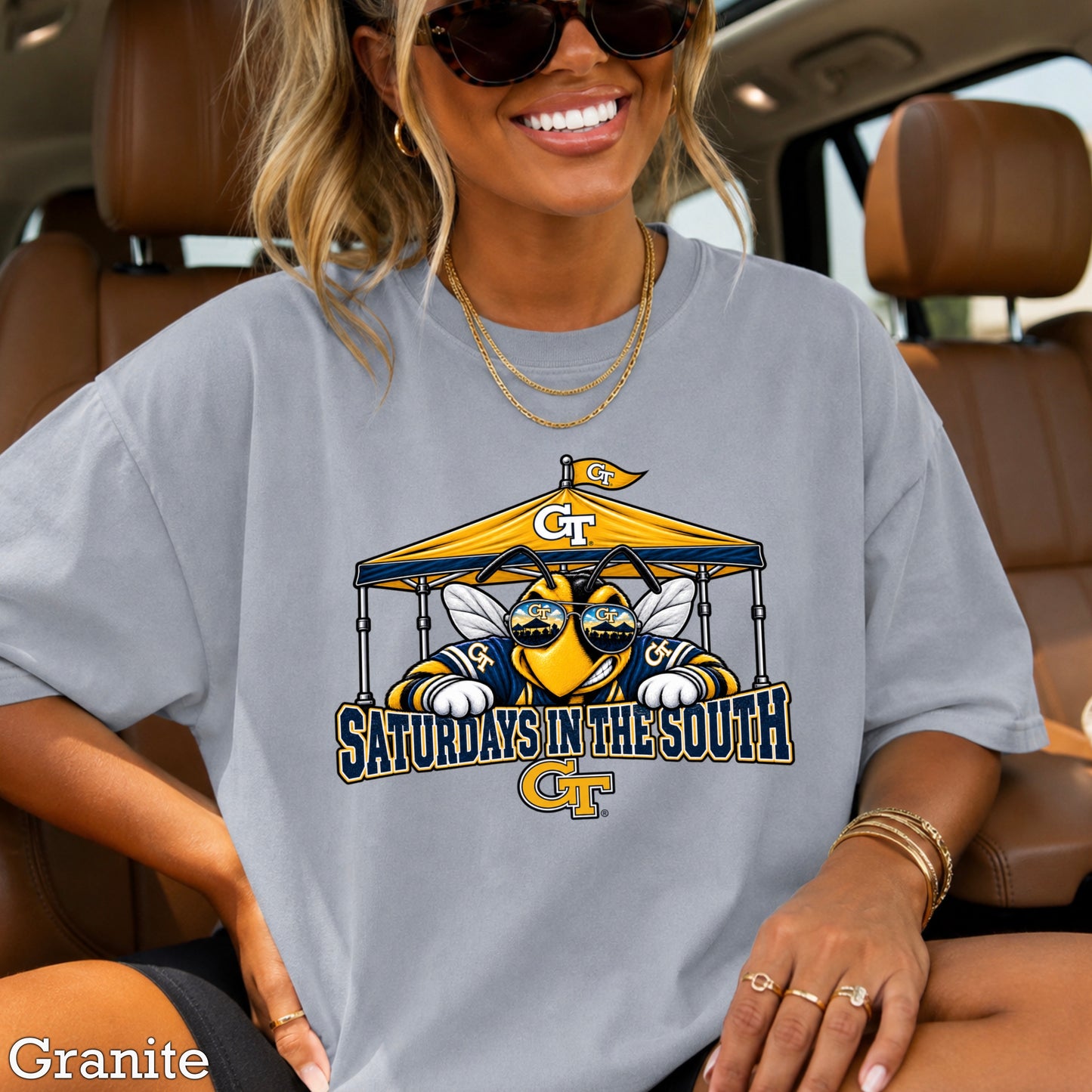 Saturdays In The South Comfort Color Graphic Tee