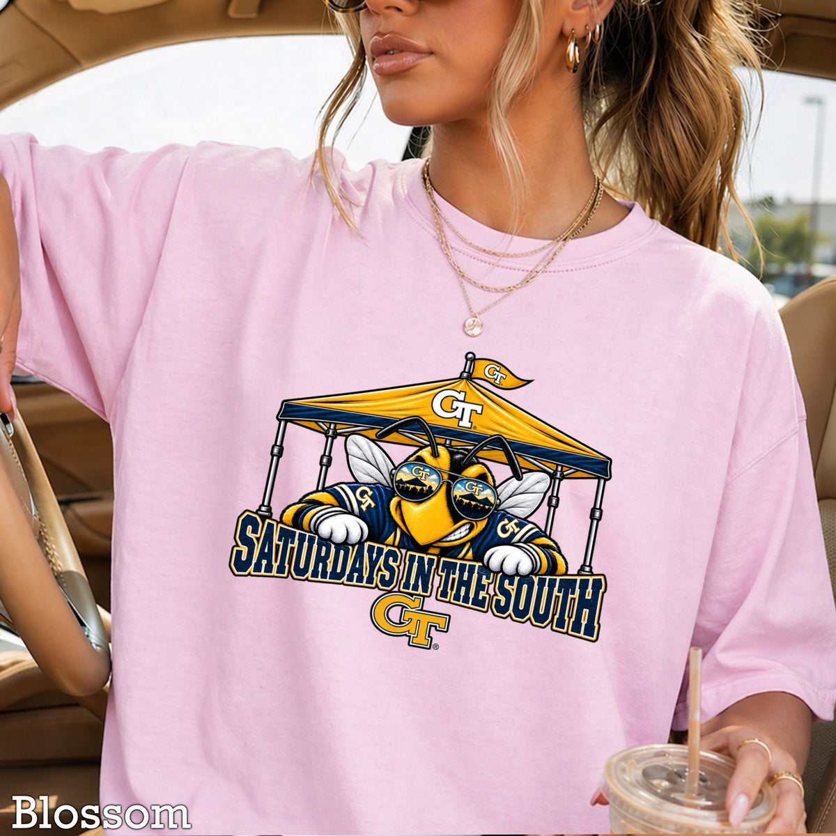 Saturdays In The South Comfort Color Graphic Tee