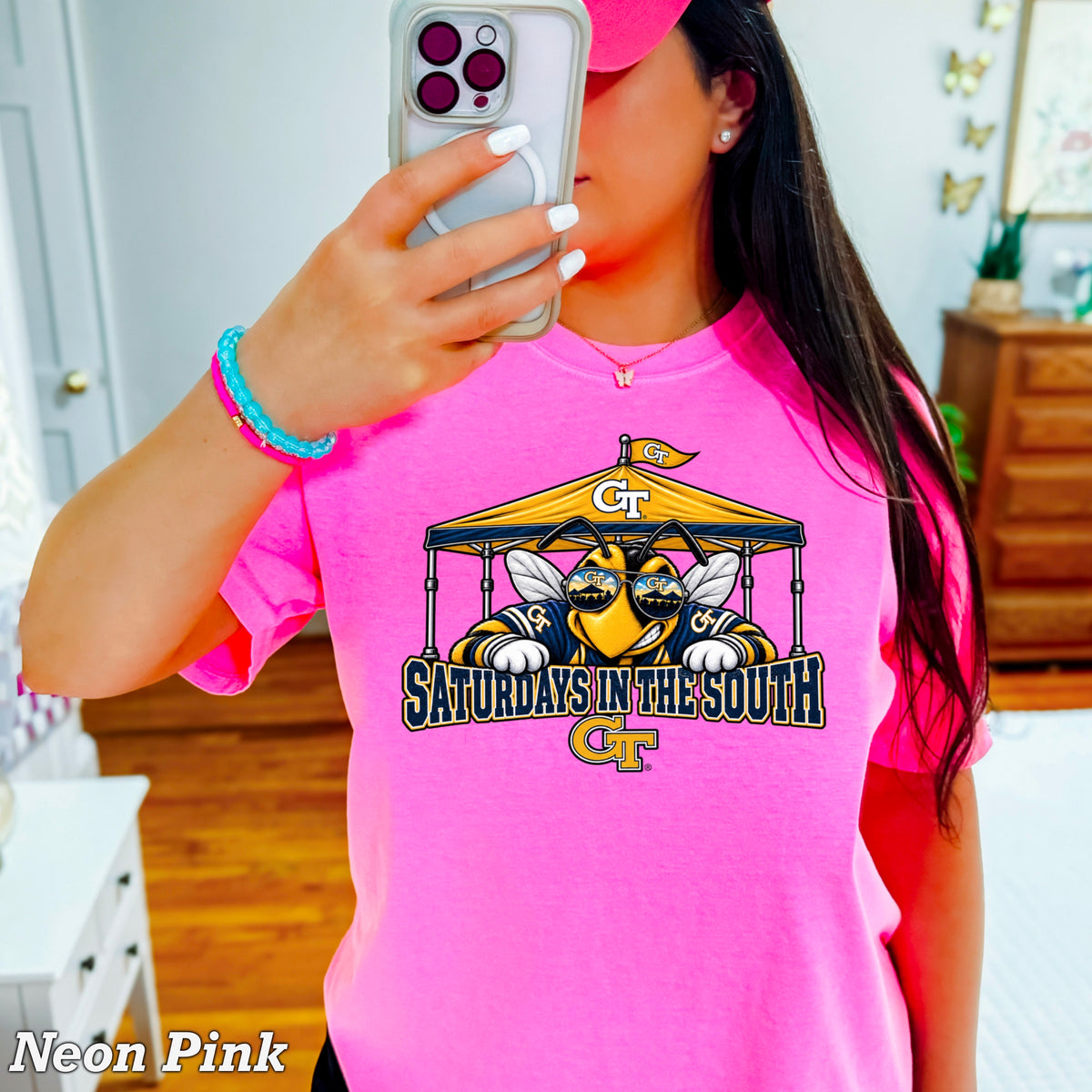Saturdays In The South Comfort Color Graphic Tee