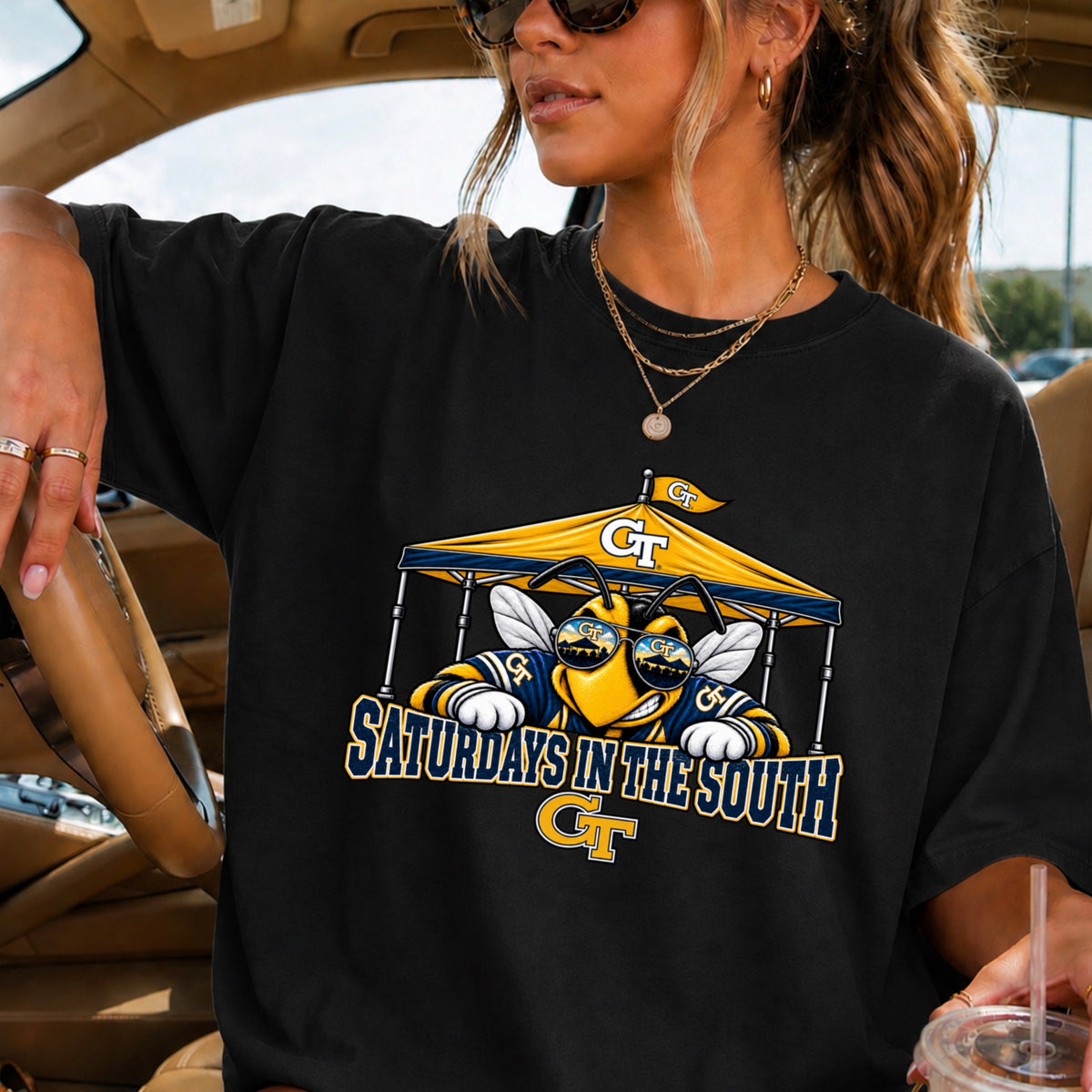 Saturdays In The South Comfort Color Graphic Tee