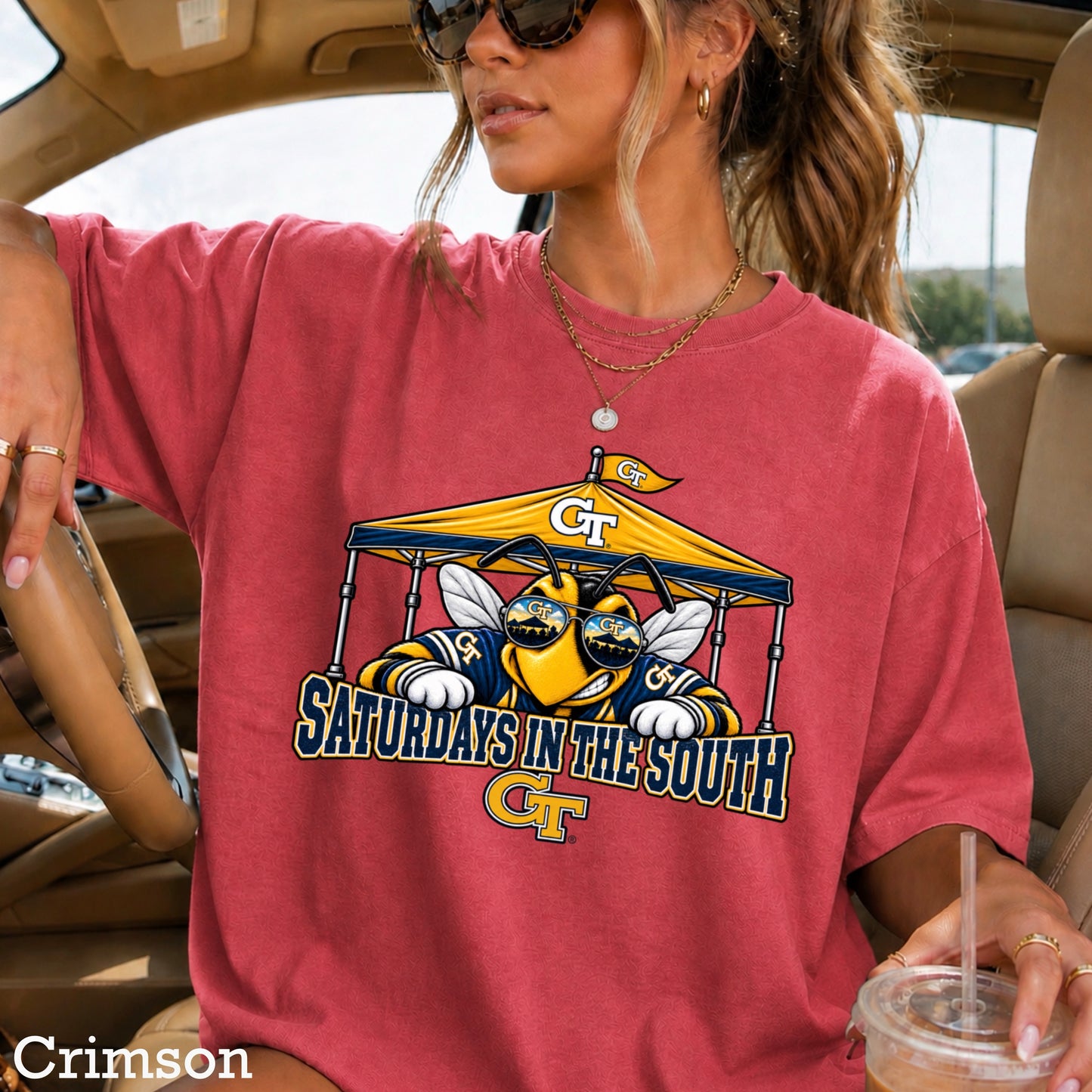 Saturdays In The South Comfort Color Graphic Tee