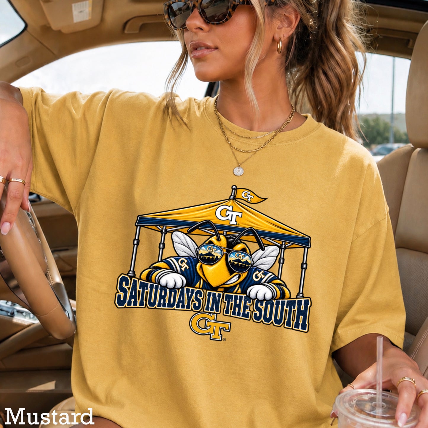 Saturdays In The South Comfort Color Graphic Tee