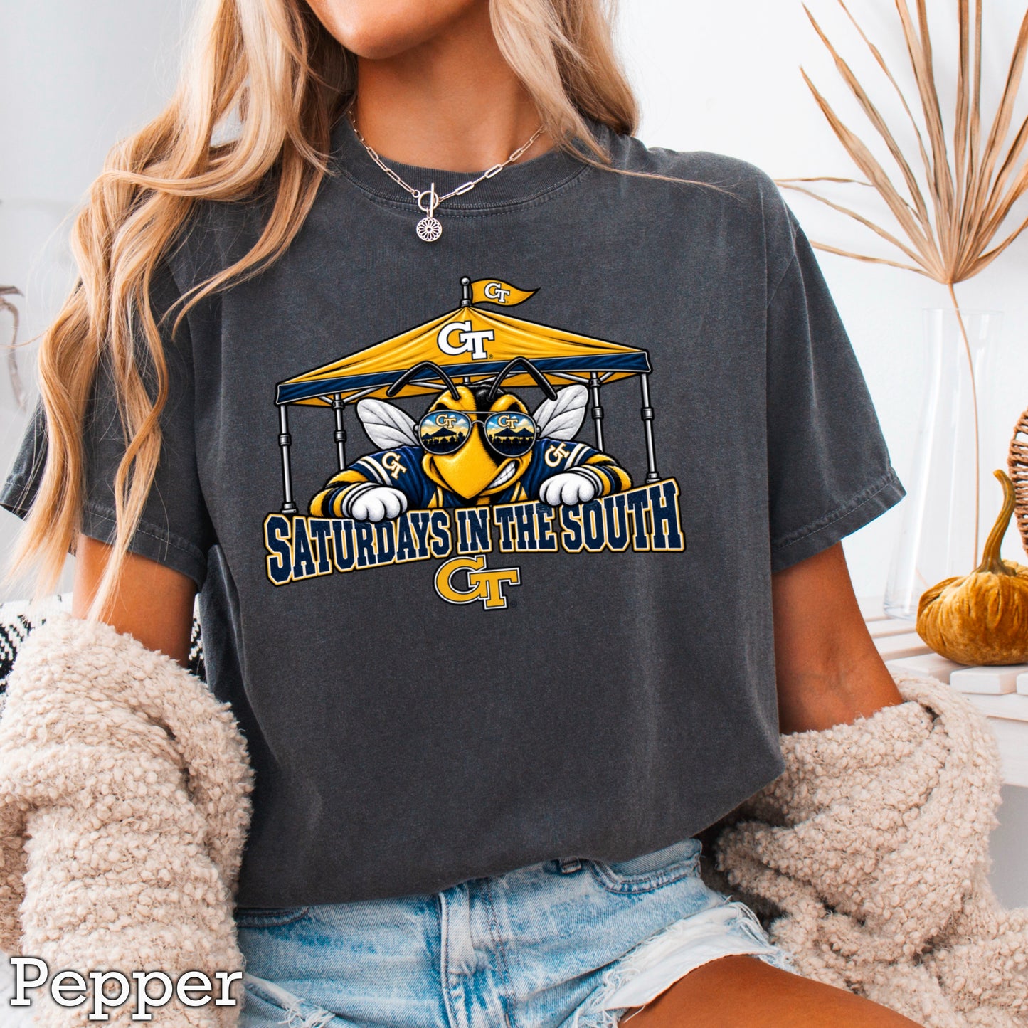Saturdays In The South Comfort Color Graphic Tee
