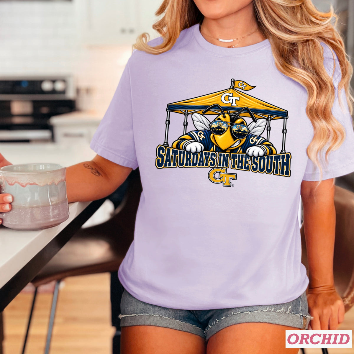 Saturdays In The South Comfort Color Graphic Tee