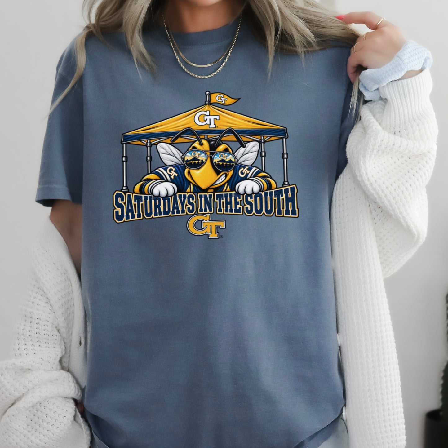 Saturdays In The South Comfort Color Graphic Tee