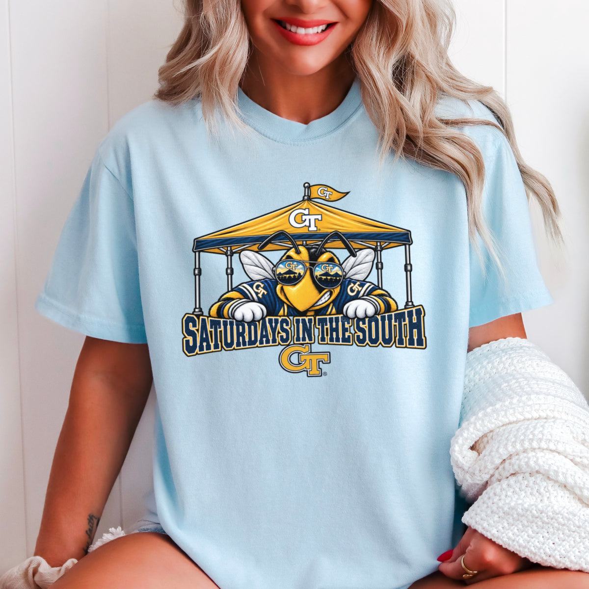 Saturdays In The South Comfort Color Graphic Tee