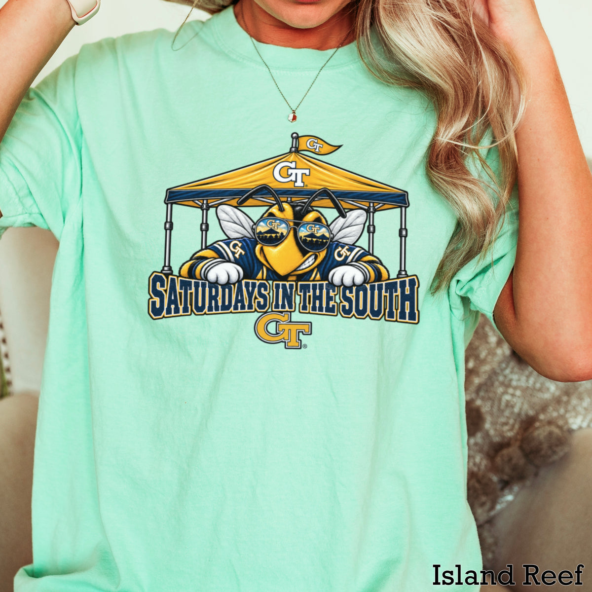 Saturdays In The South Comfort Color Graphic Tee