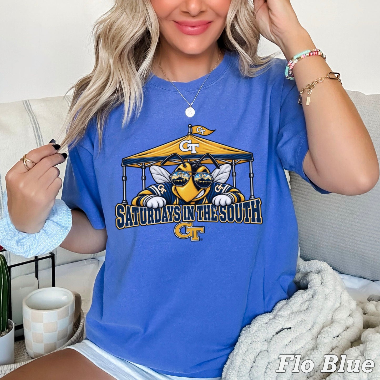 Saturdays In The South Comfort Color Graphic Tee