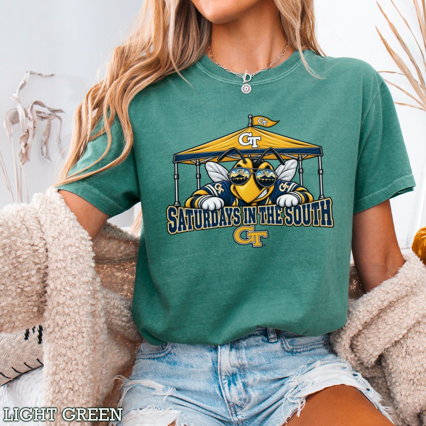Saturdays In The South Comfort Color Graphic Tee