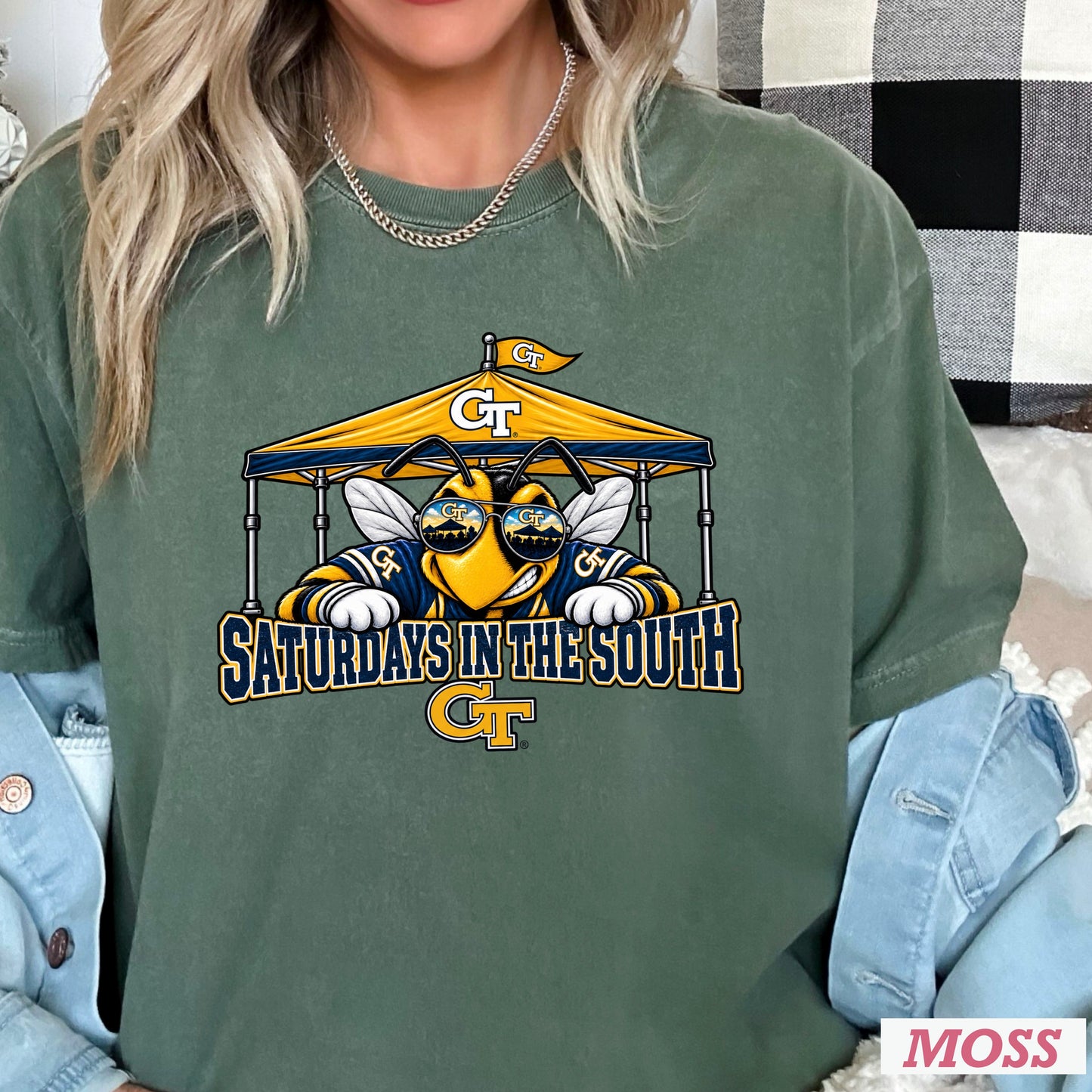 Saturdays In The South Comfort Color Graphic Tee