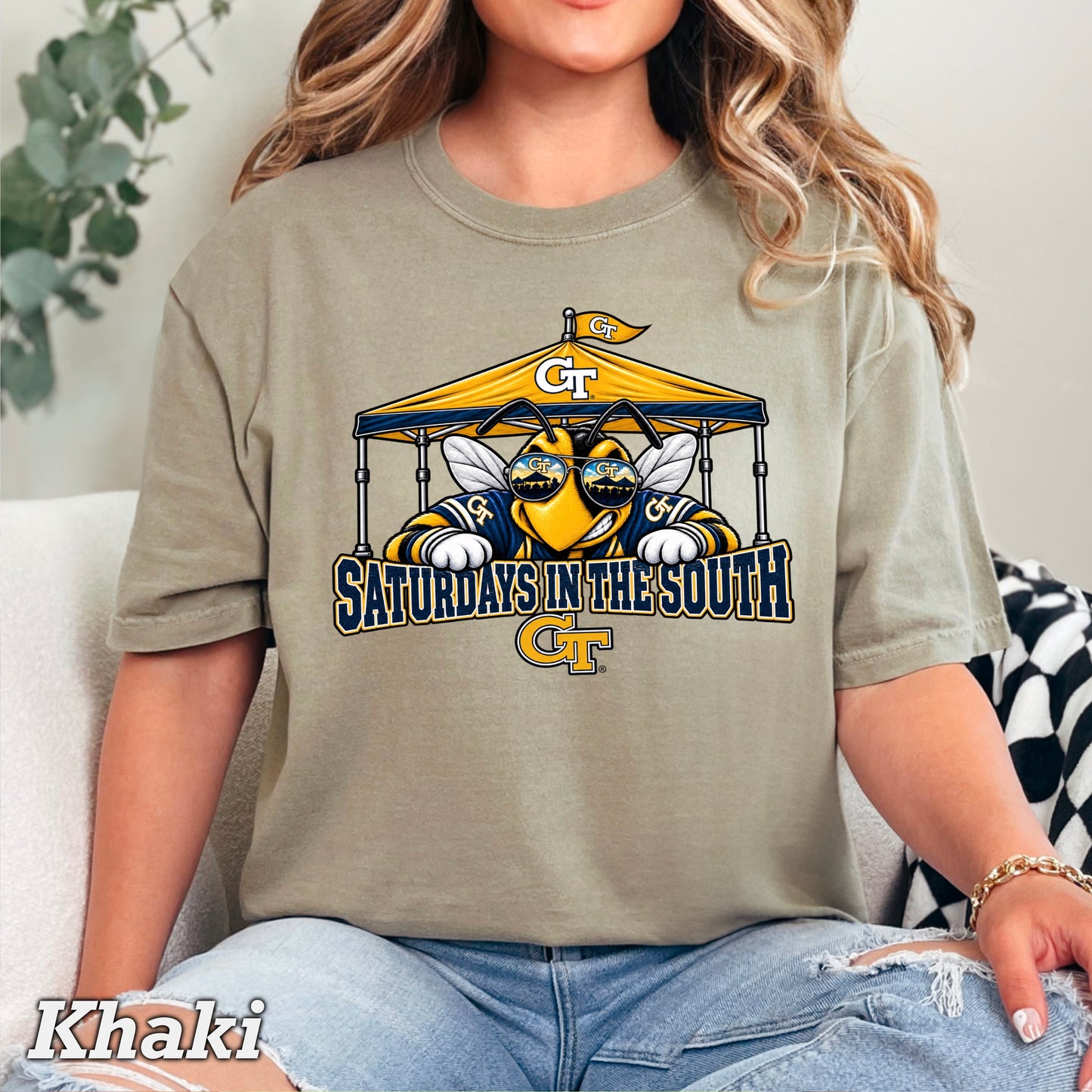 Saturdays In The South Comfort Color Graphic Tee