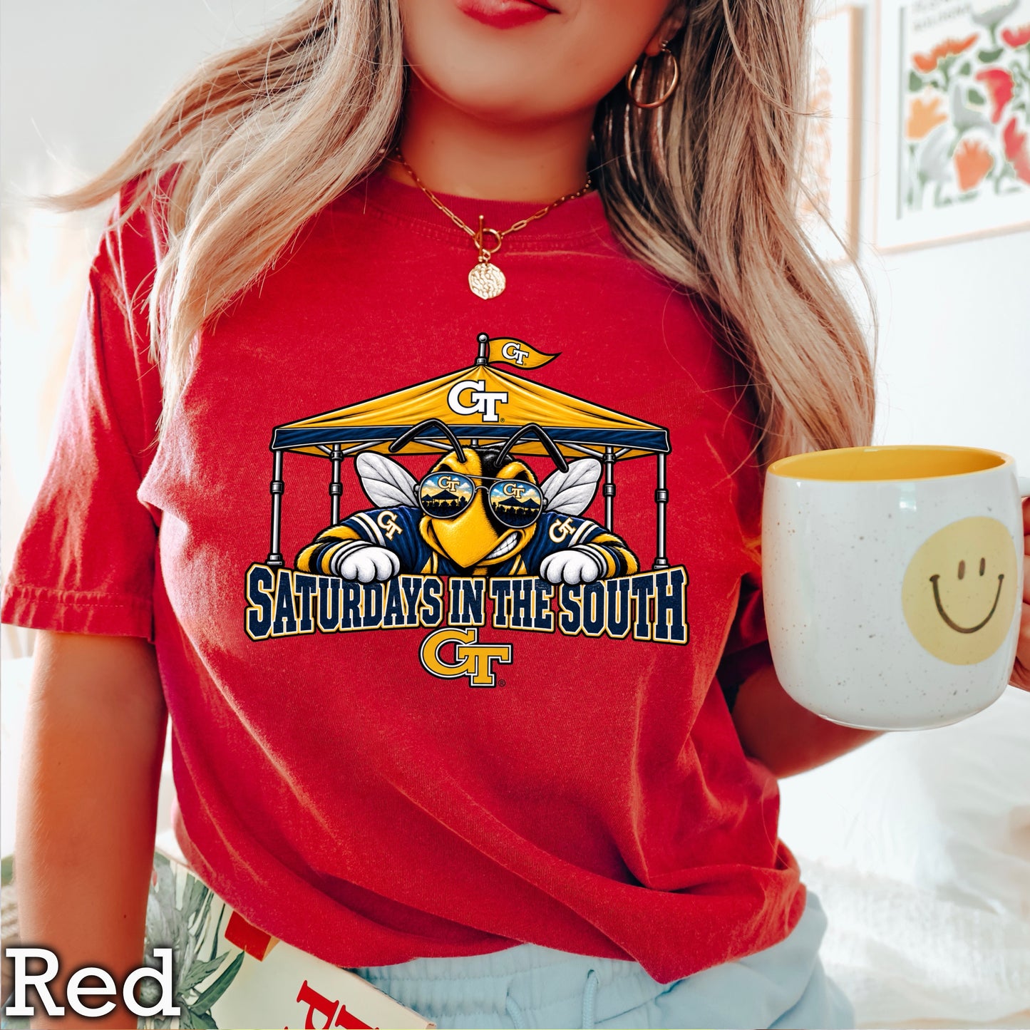 Saturdays In The South Comfort Color Graphic Tee