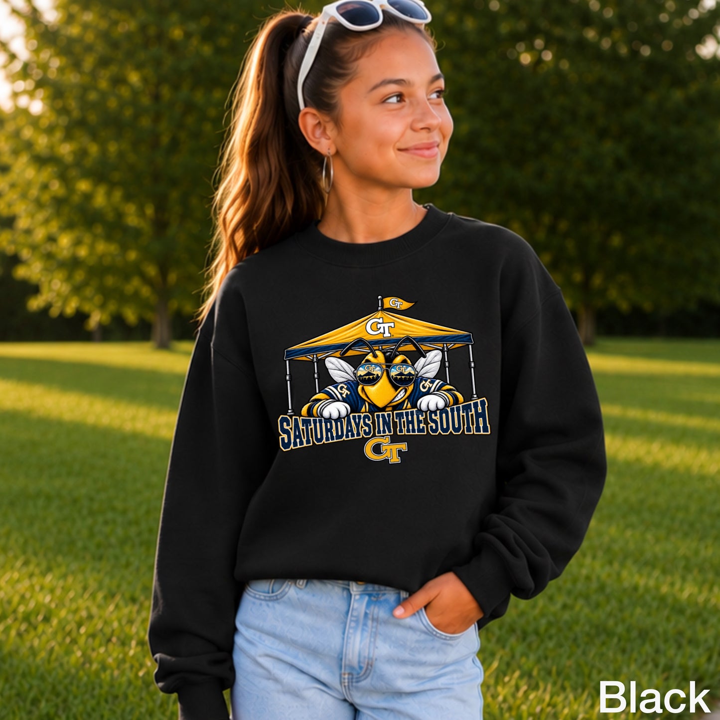 Saturdays In The South Youth Crewneck Sweatshirt