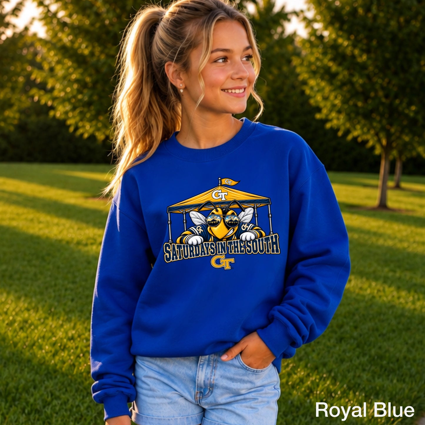Saturdays In The South Youth Crewneck Sweatshirt