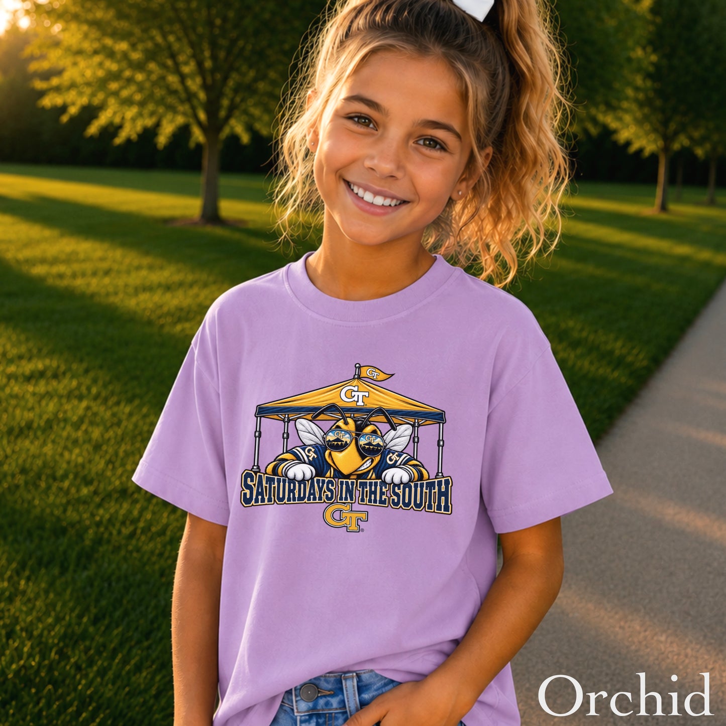 Saturdays In The South Youth Comfort Color T-Shirt