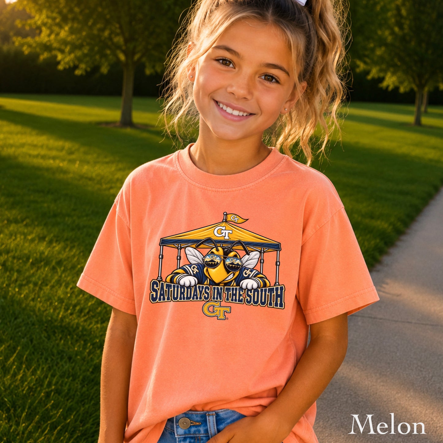 Saturdays In The South Youth Comfort Color T-Shirt