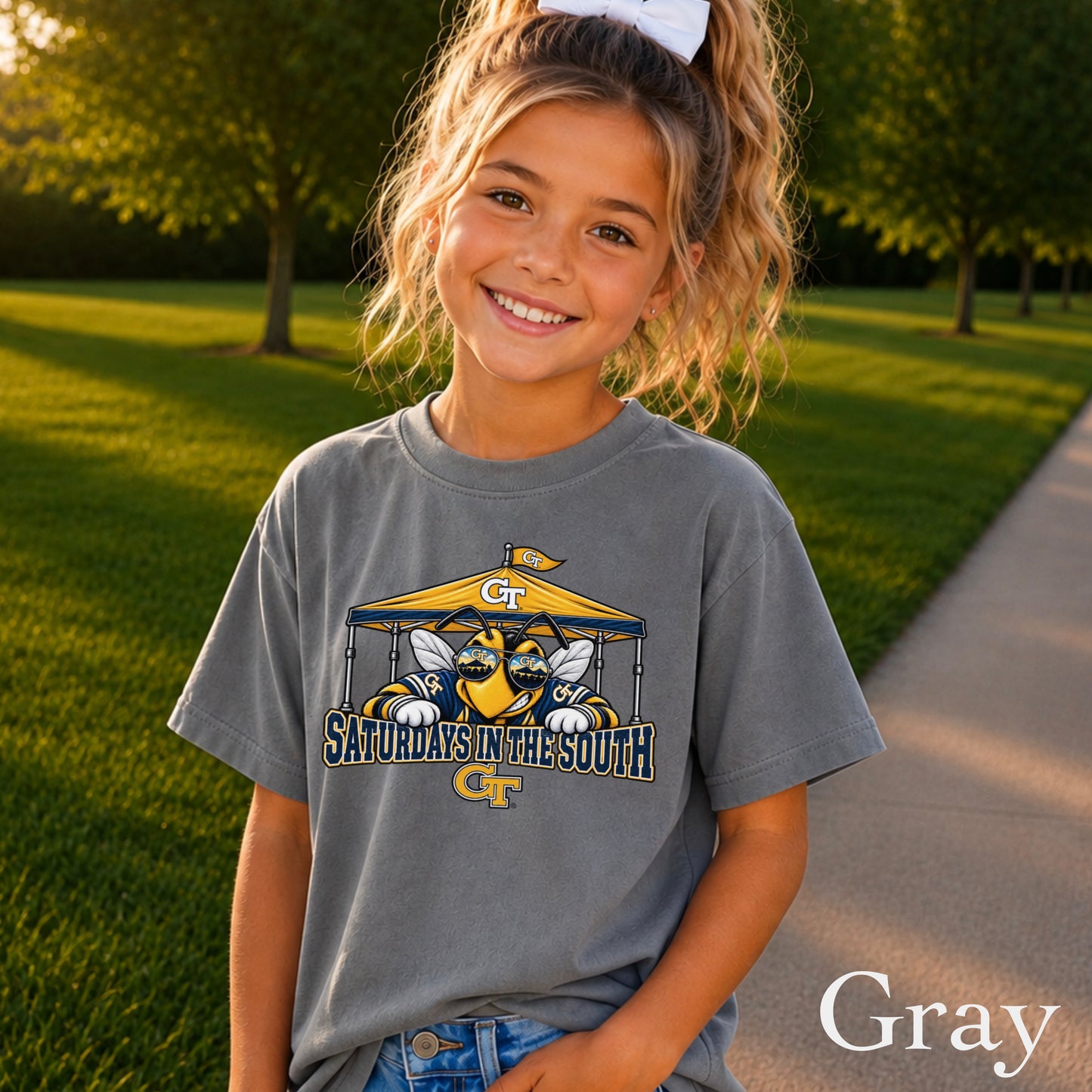 Saturdays In The South Youth Comfort Color T-Shirt