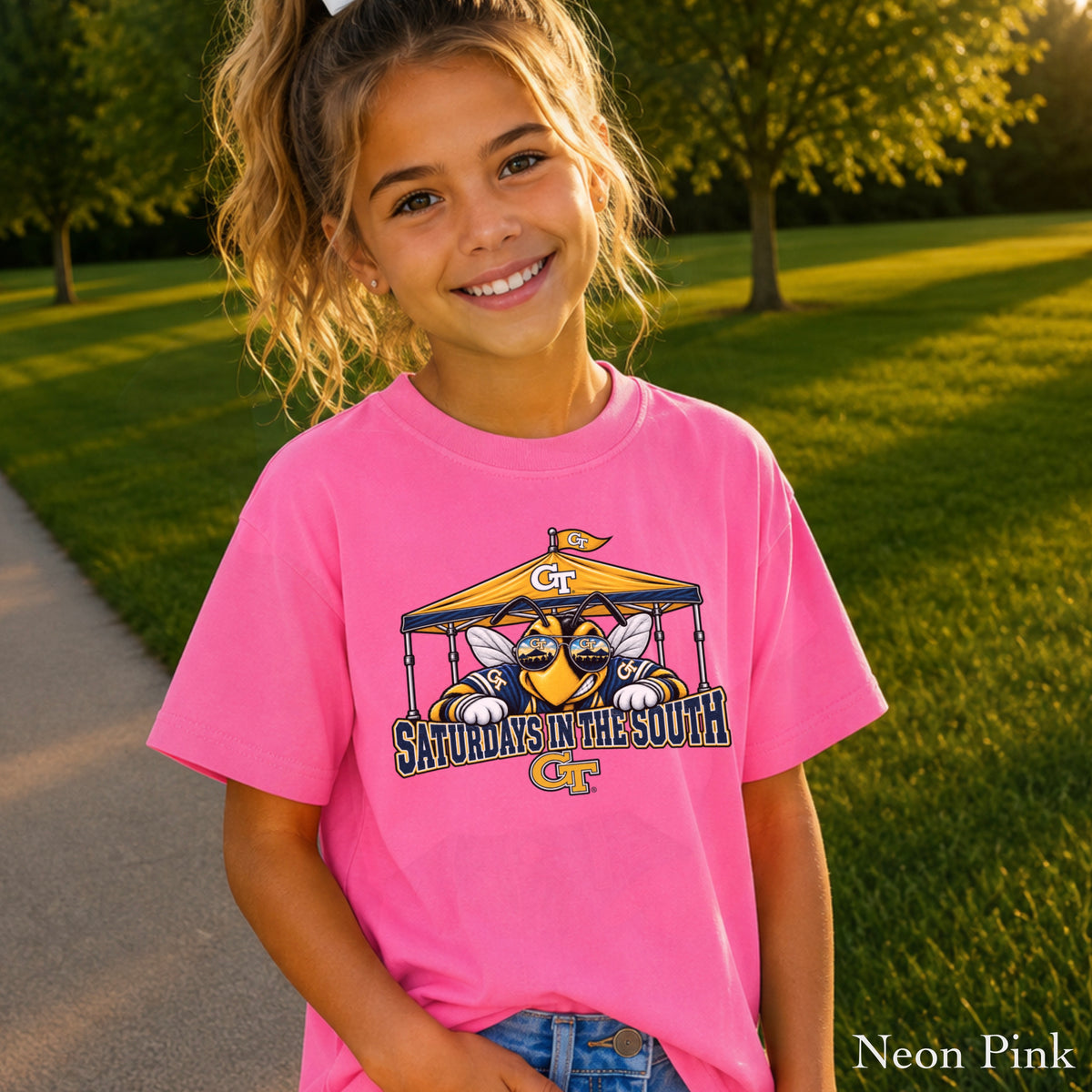 Saturdays In The South Youth Comfort Color T-Shirt