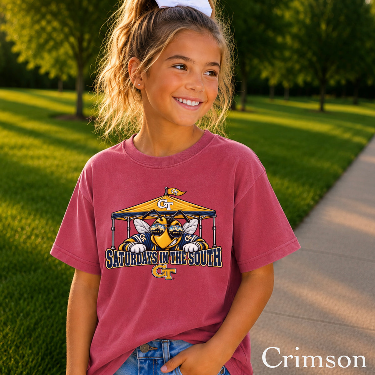 Saturdays In The South Youth Comfort Color T-Shirt
