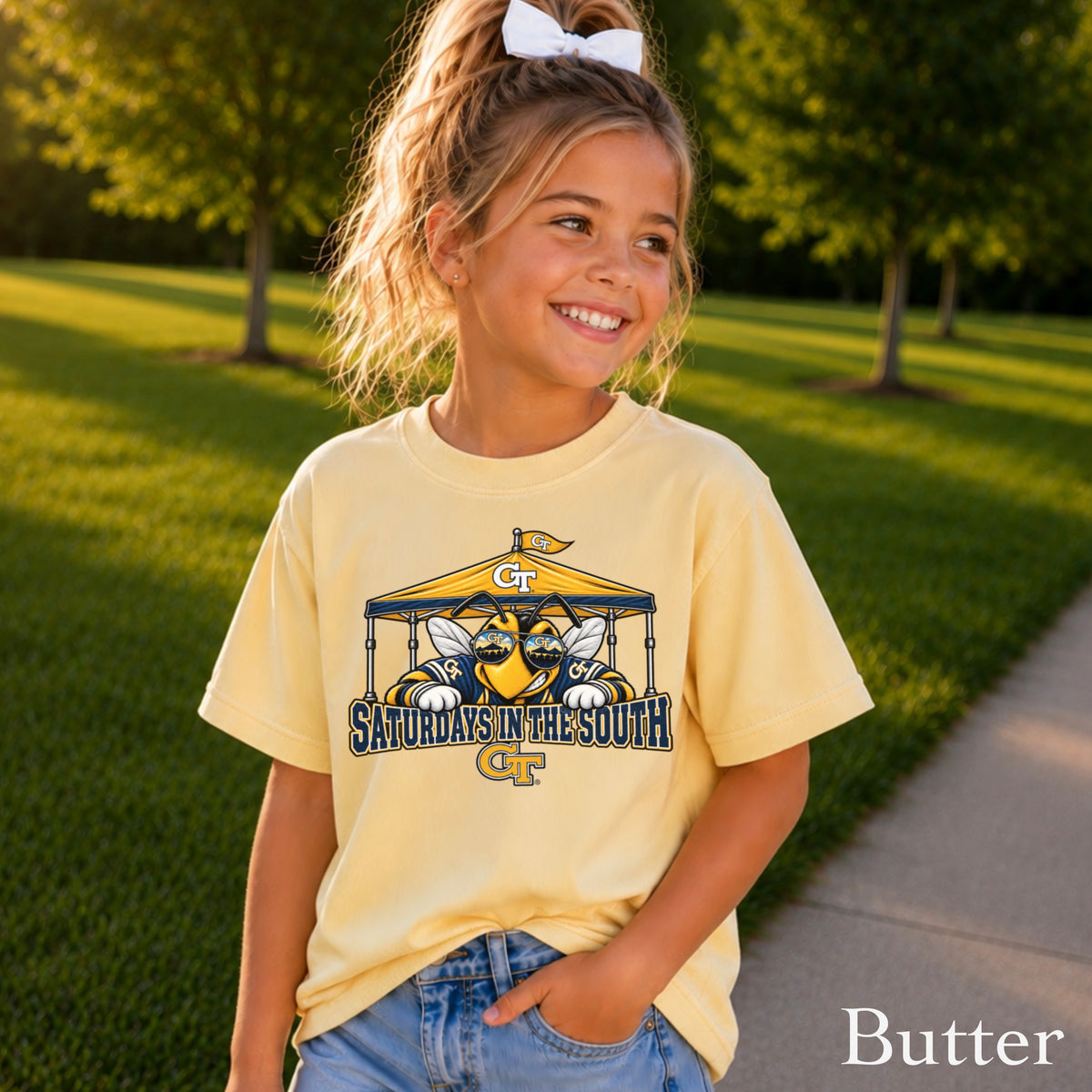 Saturdays In The South Youth Comfort Color T-Shirt