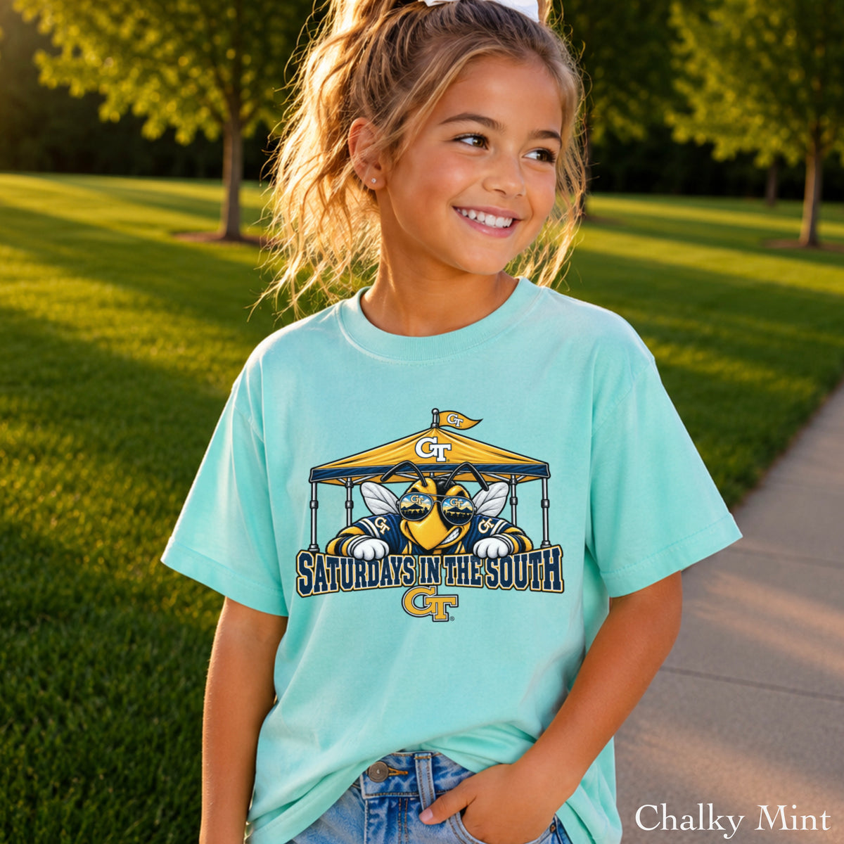 Saturdays In The South Youth Comfort Color T-Shirt