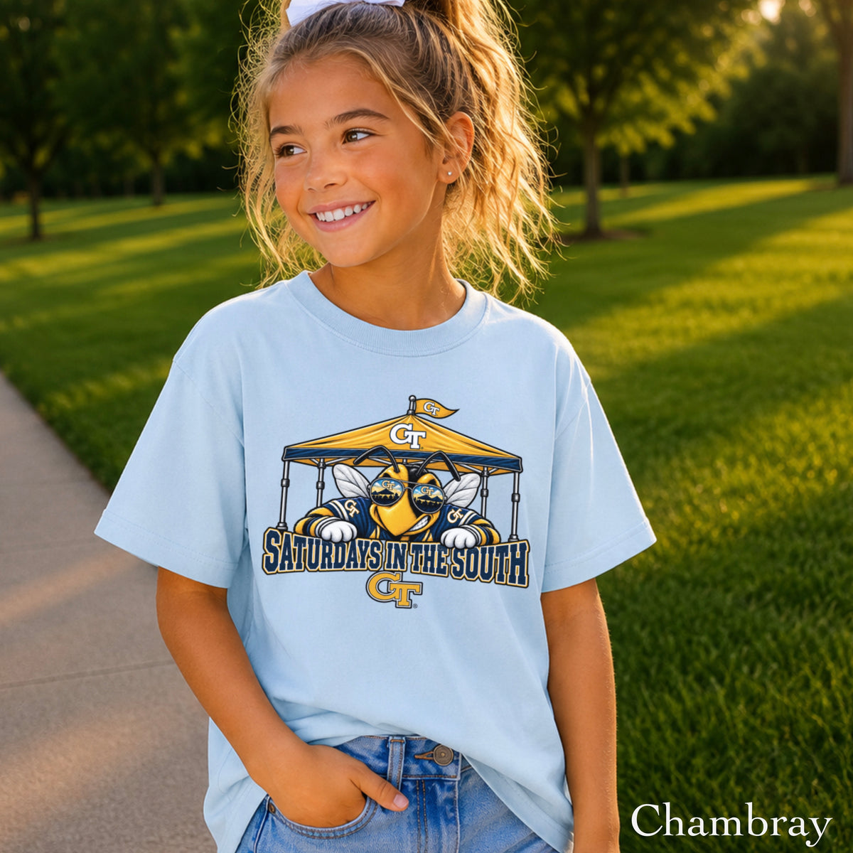 Saturdays In The South Youth Comfort Color T-Shirt