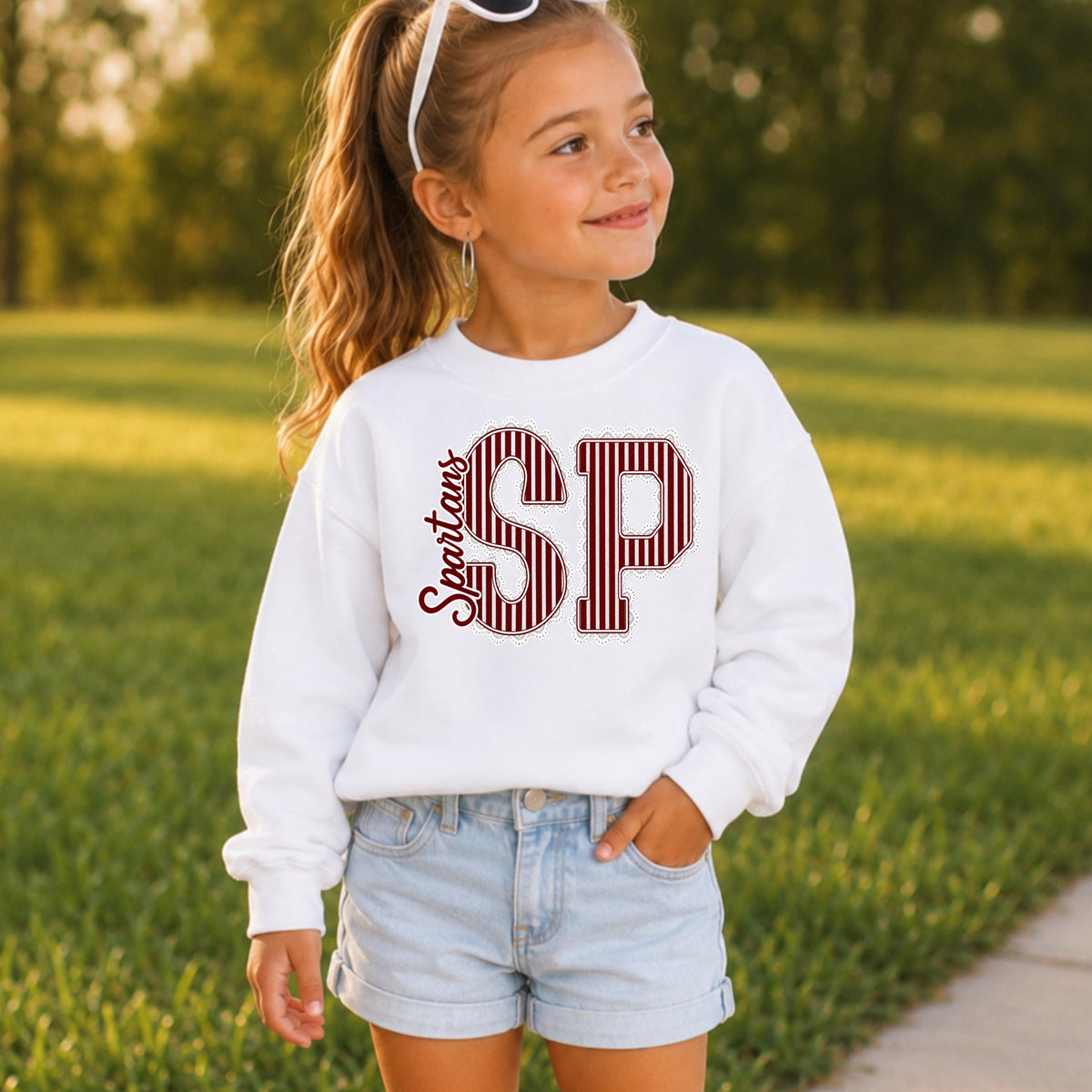 Spartans Youth Crewneck Sweatshirt on sale u til 09/11