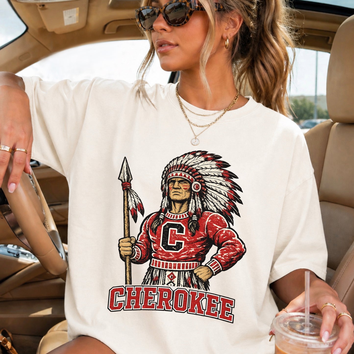 Cherokee Warriors Comfort Color Graphic Tee