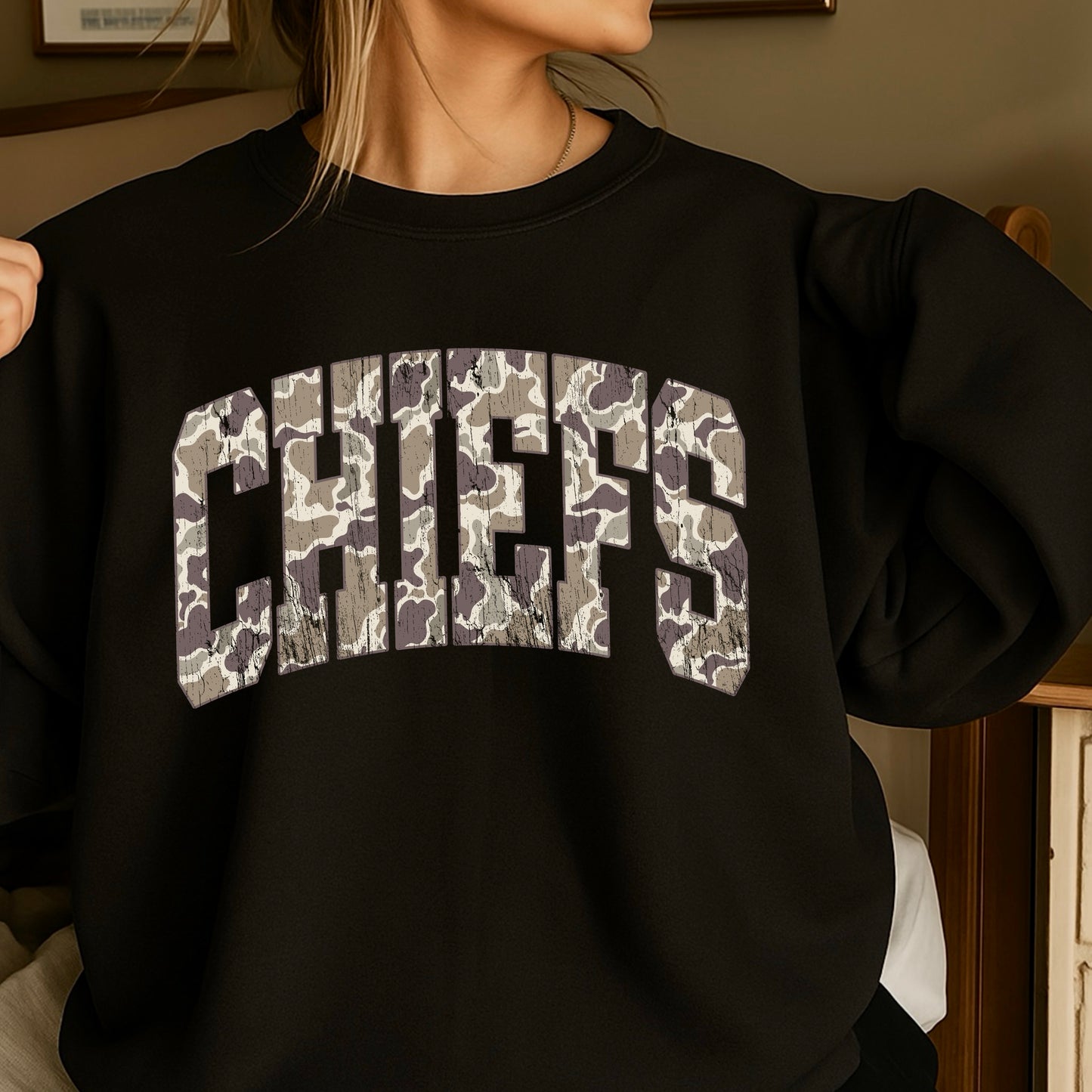 Chiefs Camo Crewneck Sweatshirt