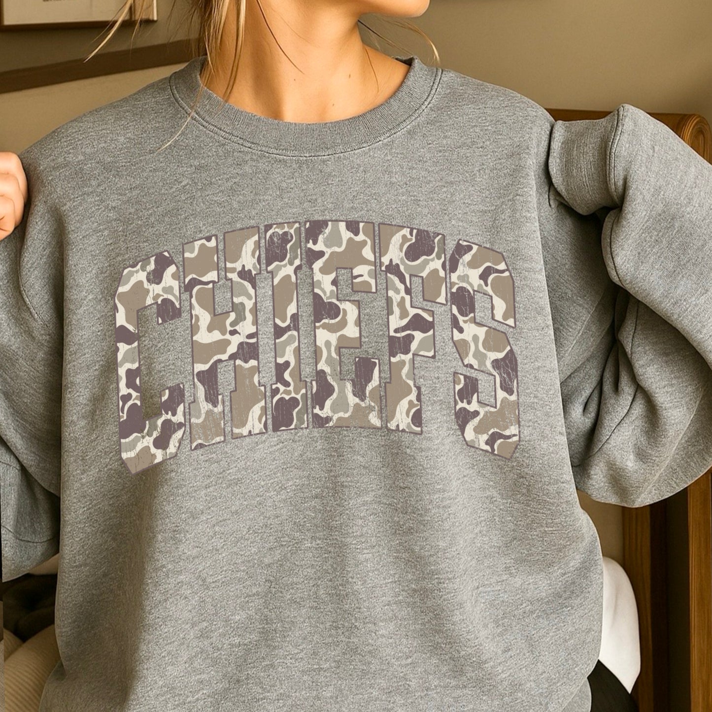 Chiefs Camo Crewneck Sweatshirt