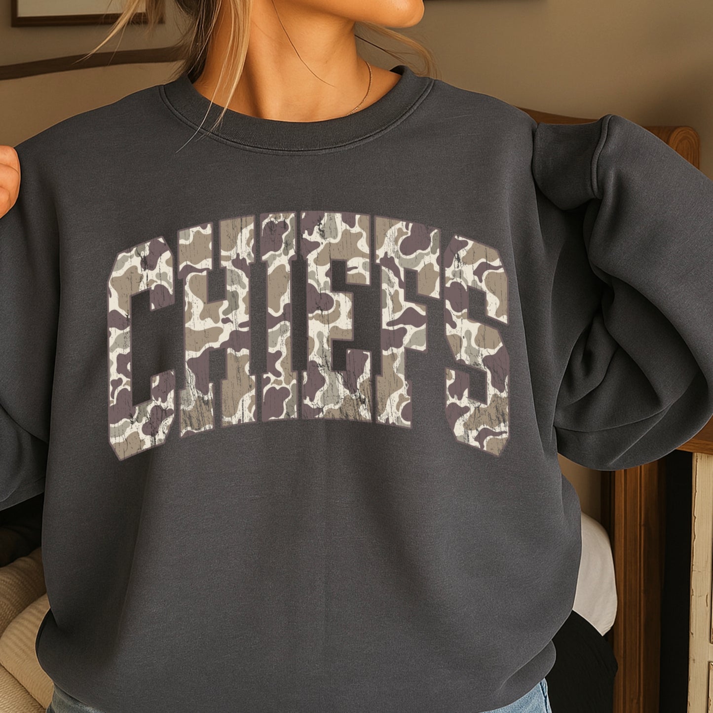 Chiefs Camo Crewneck Sweatshirt