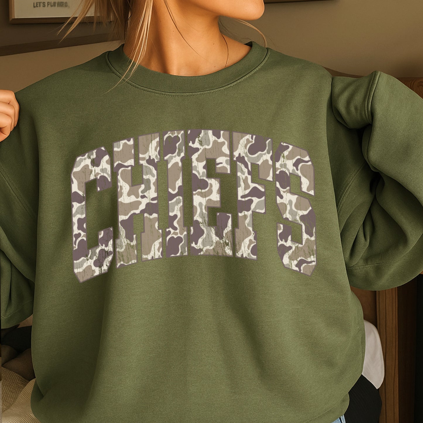 Chiefs Camo Crewneck Sweatshirt