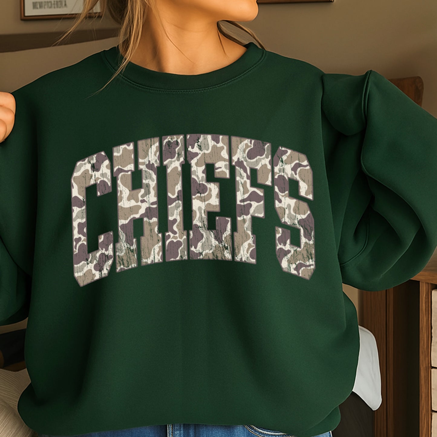Chiefs Camo Crewneck Sweatshirt