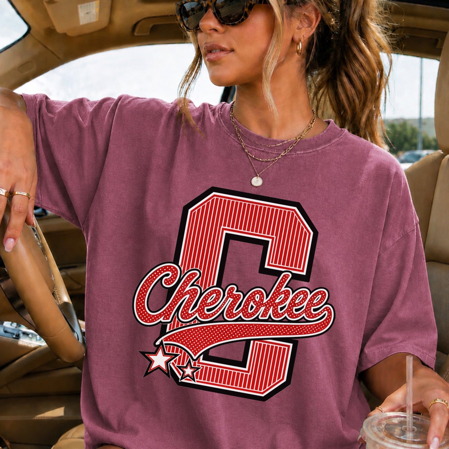 Cherokee Warriors Comfort Color Graphic Tee