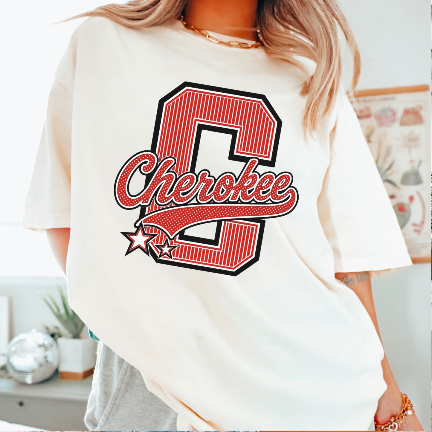 Cherokee Warriors Comfort Color Graphic Tee