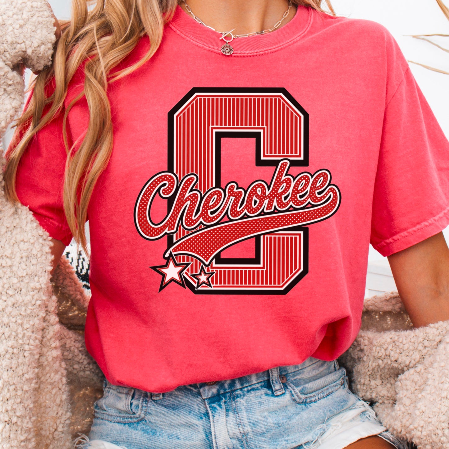 Cherokee Warriors Comfort Color Graphic Tee